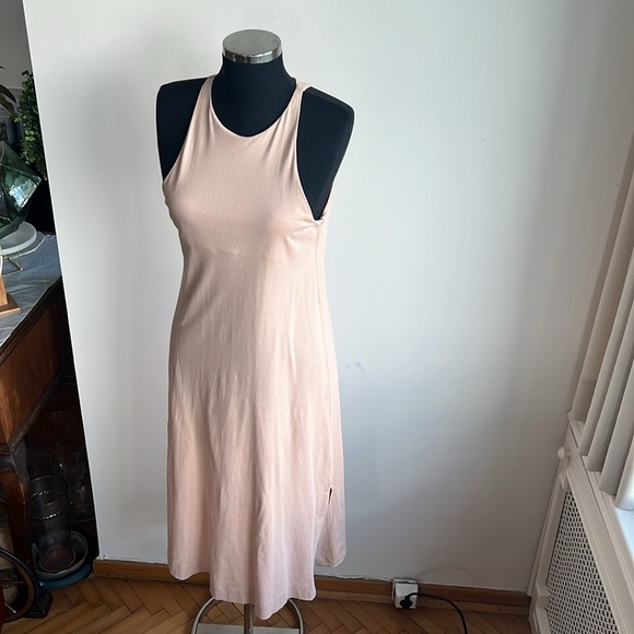 Zara nude cotton halter neck  fitted midi dress​ - medium size - Picture 3 of 8